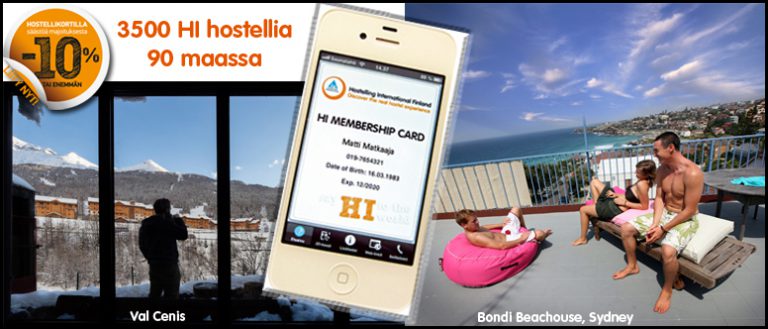 MATKAMESSUTARJOUS: Kansainvälinen mobiilihostellikortti 10 € (ajalla 14.-20.1.2019)