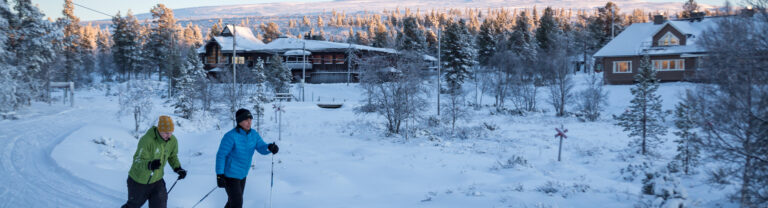 Hiihtoa Hostel Ahopäässä Saariselällä