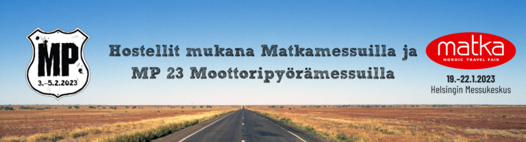 Hostellit mukana Matkamessuilla ja MP 23 Moottoripyörämessuilla – katso ohjelma ja messutarjoukset!
