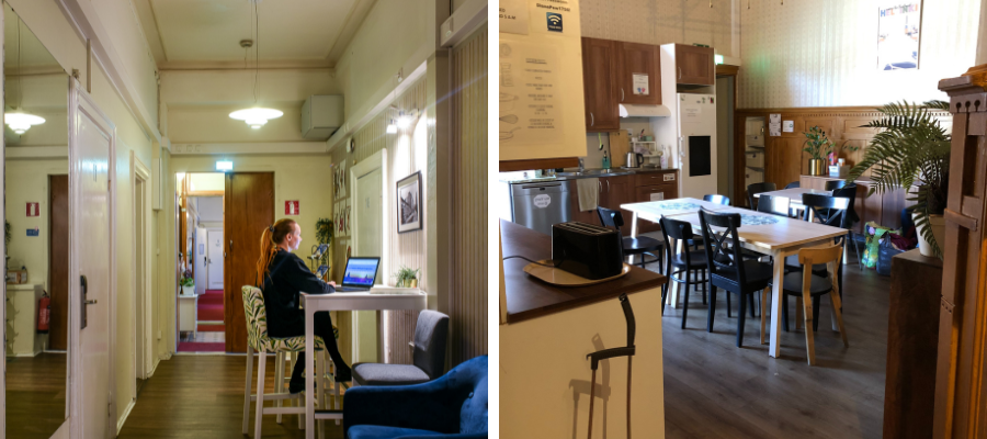 Hostel Diana Parkin yhteisiä tiloja