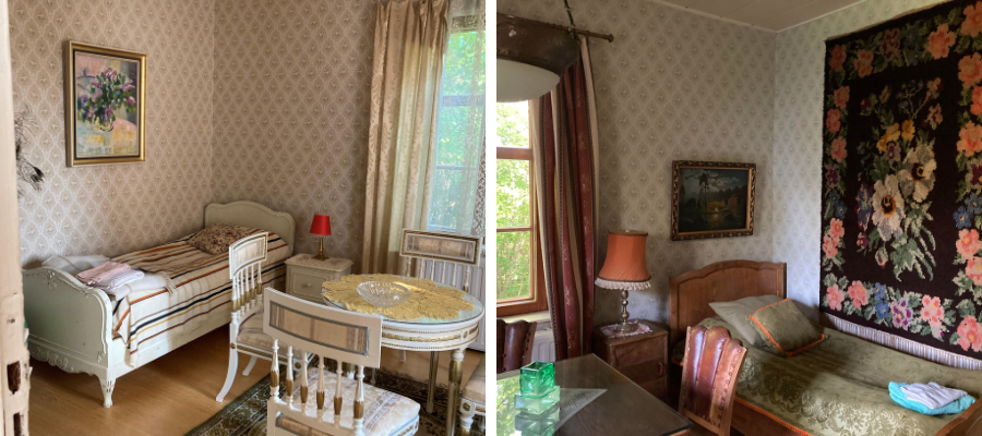 Piispan kamari ja huone päärakennuksessa