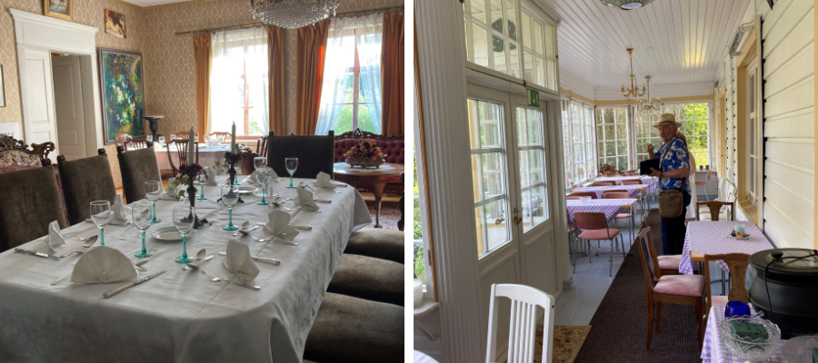 Kartanon sali ja veranta