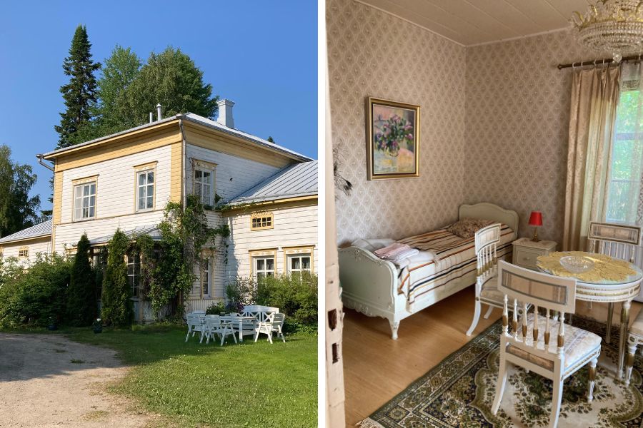 Korholan Kartanon päärakennus ja huone