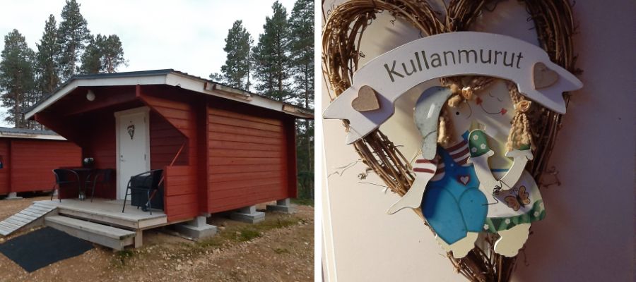 Kullanmurut mökki ulkoapäin.