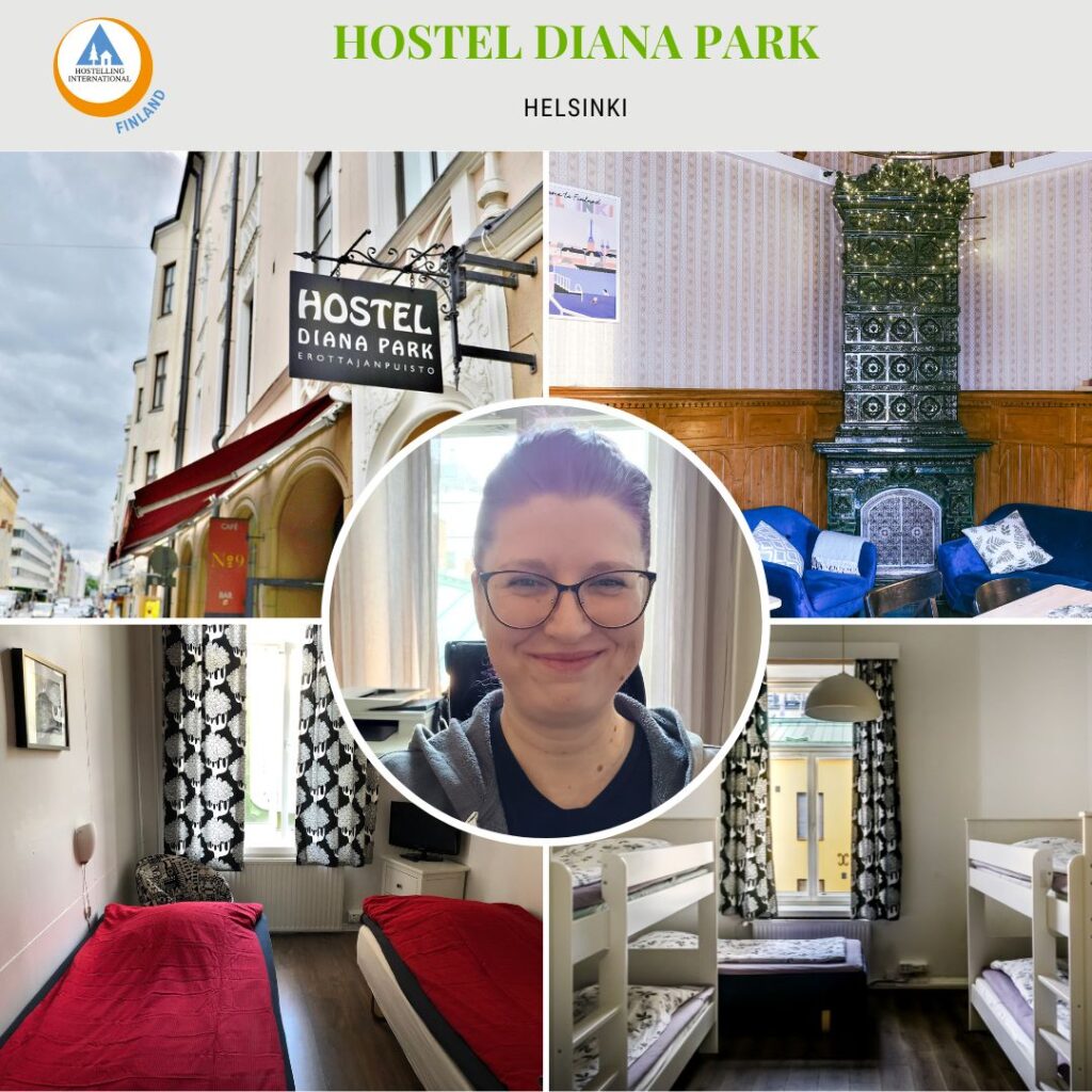 Kuvakollaasi Hostel Diana Parkista