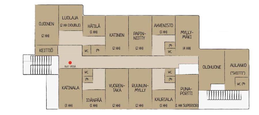 Kulkuri hostellit Hämeenlinnan huoneet