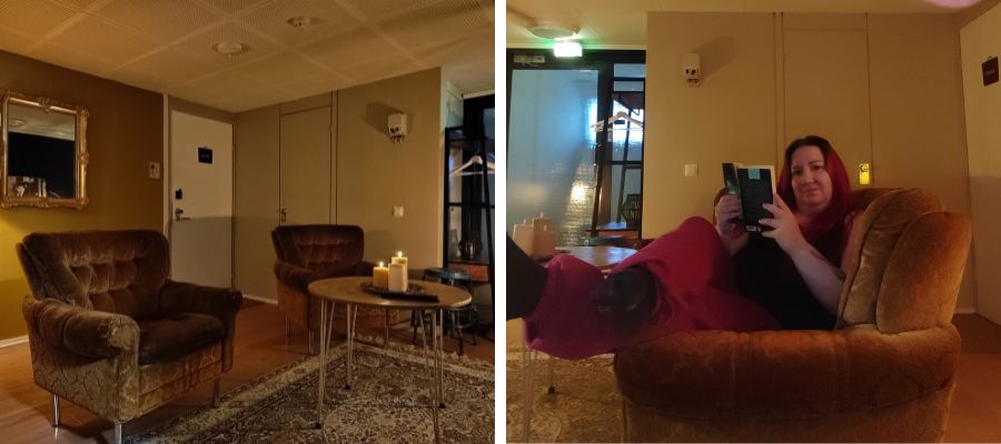 Kulkuri hostellit Hämeenlinnan olohuone