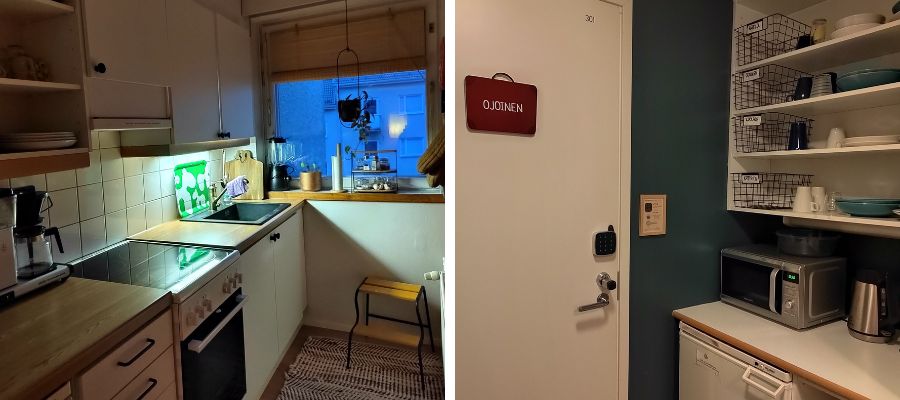 Kulkuri hostellit Hämeenlinnan asiakkaiden käytössä on keittiötiloja