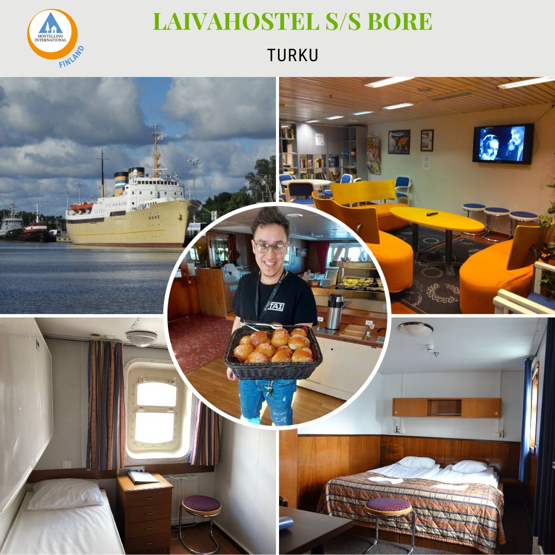 Kuvakollaasi Laivahostel S/S Boresta