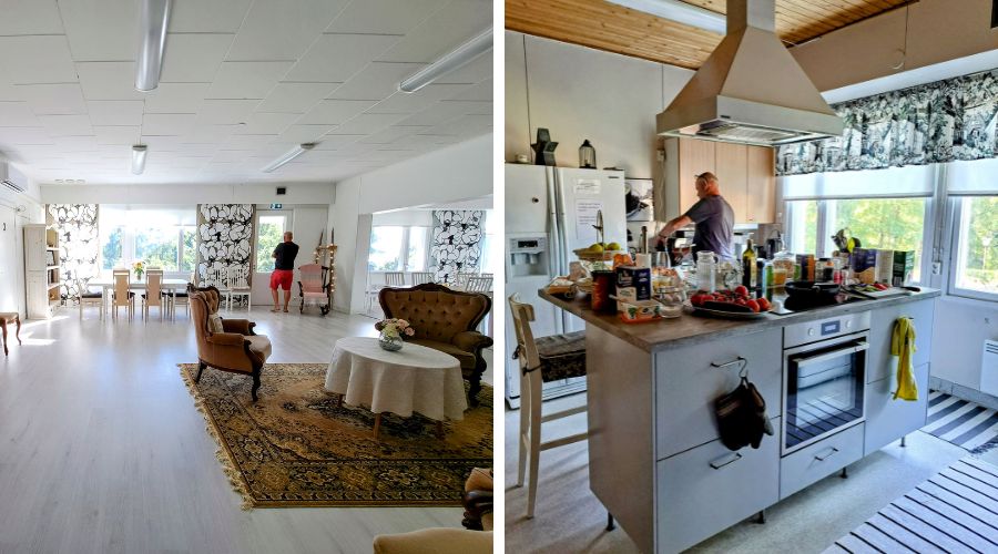 Villa Saimaan Sydämen yhteisiä tiloja