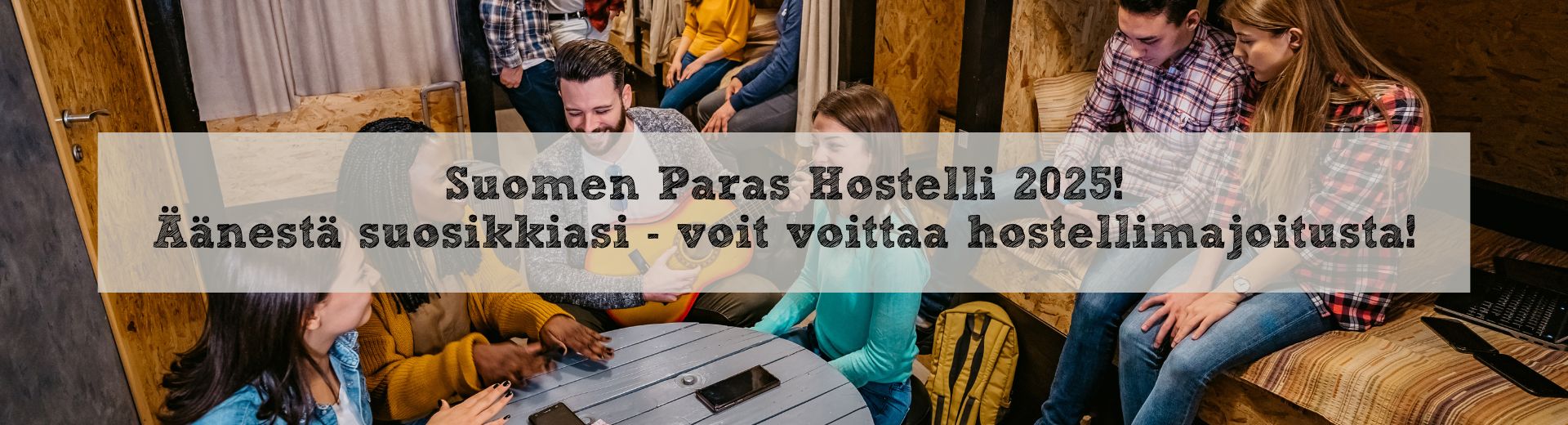 Suomen Paras Hostelli 2025, kuvituskuva, yhteisöllisyys