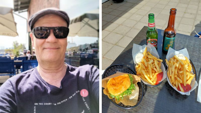 hostellireissaaja Göranin terassilla