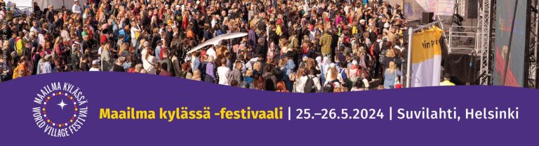 Olemme mukana Maailma kylässä -festivaaleilla 25.-26.5.2024