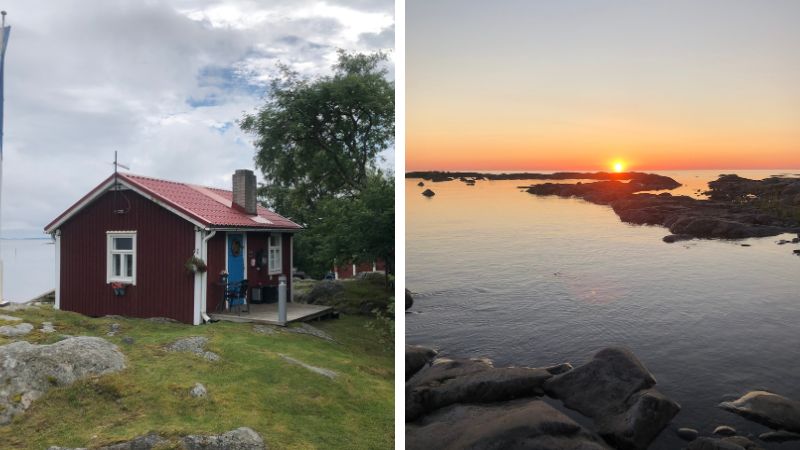 Tankarin sauna ja auringonlasku