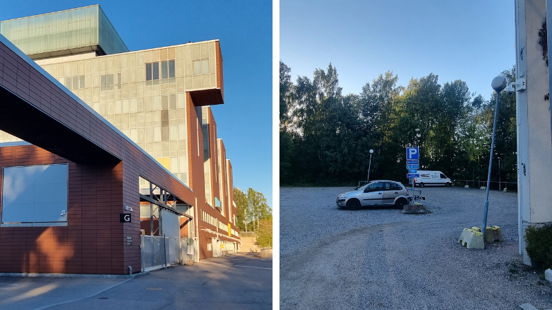 Iiris-keskuksen parkkipaikka