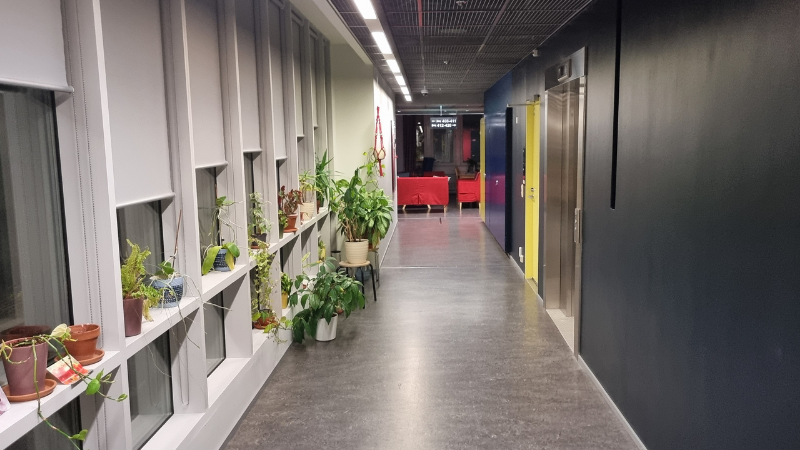 Hostellin käytävää