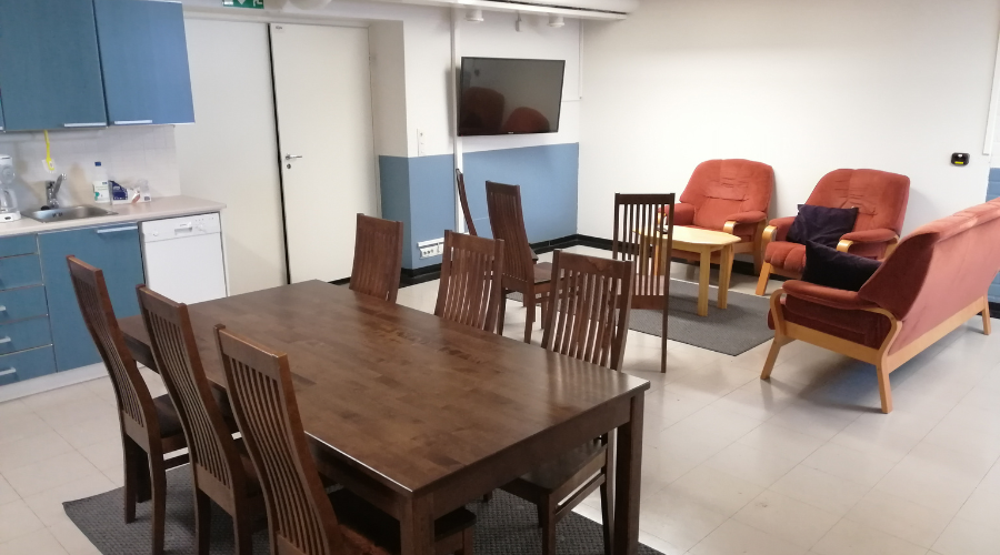 Lentohotellin yhteistä tilaa