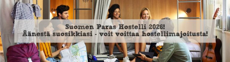 Suomen Paras Hostelli 2026 äänestys on auki