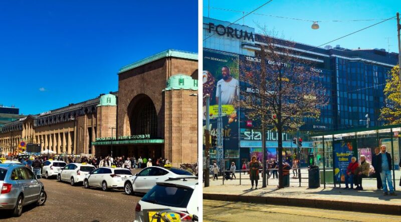 Helsingin rautatieasema ja keskustaa