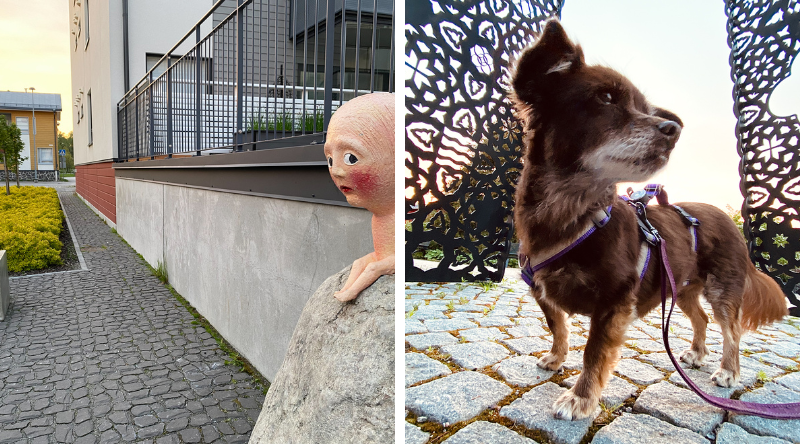 Tommi Toijan Kukkulan Kuningas -patsas. Pepita Valtiopäivätriptyykin sisällä.