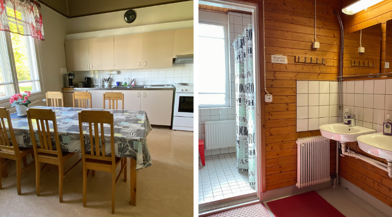 Asiakaskeittiö ja suihkutila