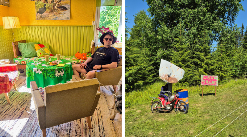 Ylä-Luoston kahvilassa