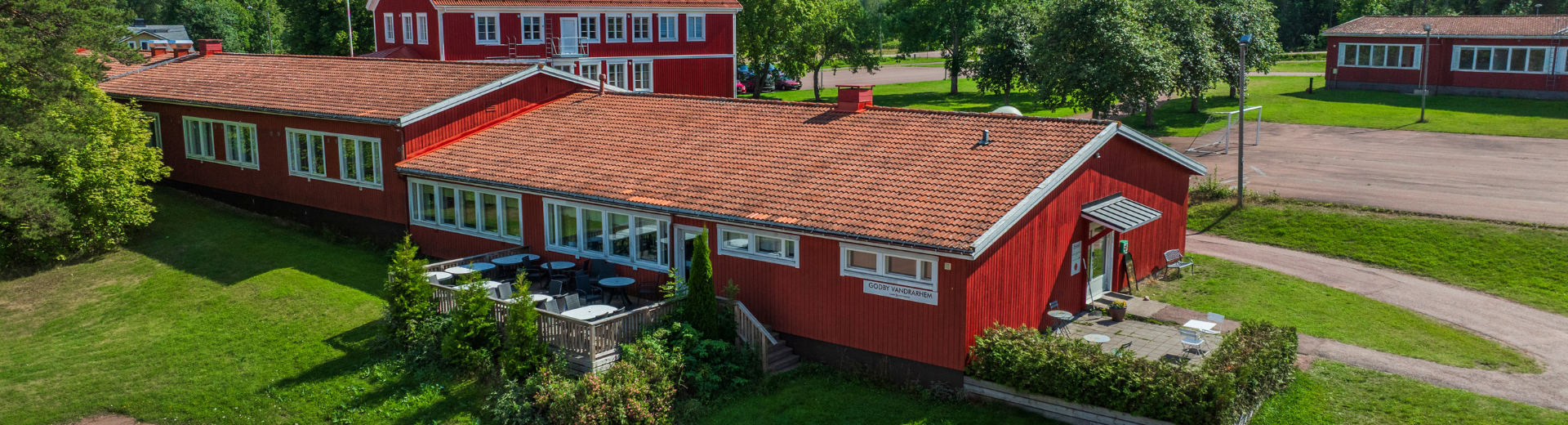 Godby Vandrarhem ulkoa päin.