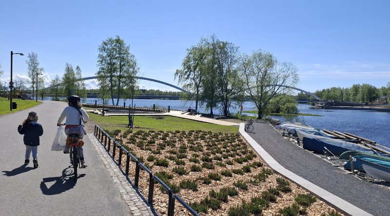 Lapset pyöräilemässä