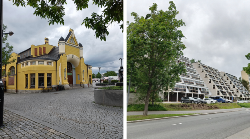 Kaupphalli ja terassitalo