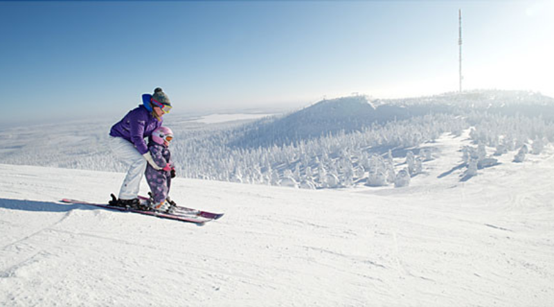 Laskettelua Rukalla